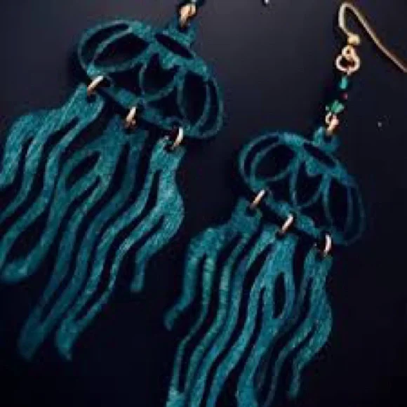 Handmade Jellyfish Earrings - Picture 2 of 4